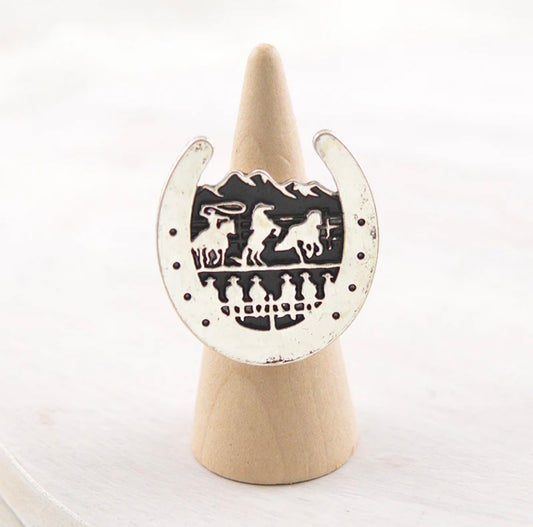 Cowboy Horseshoe Ring
