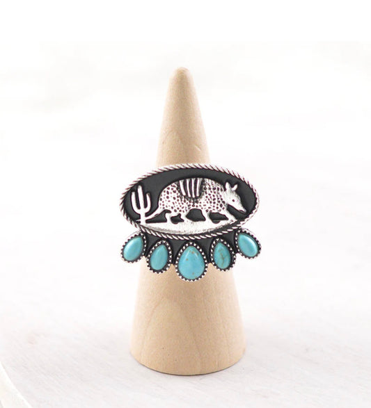 Turquoise Armadillo Ring