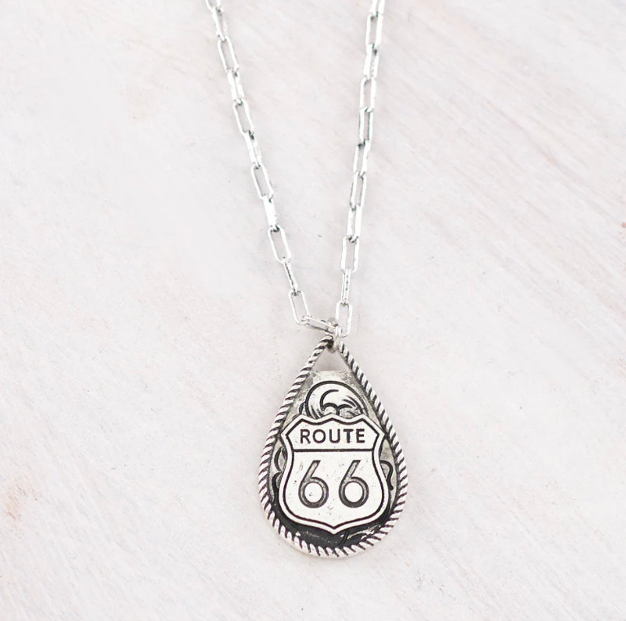 Route 66 Pendant Necklace