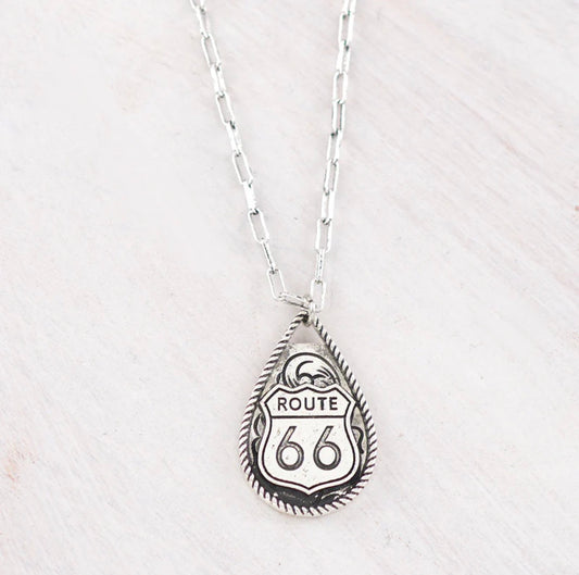 Route 66 Pendant Necklace