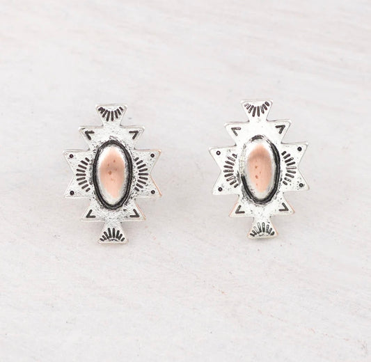 Aztec Concho Earrings
