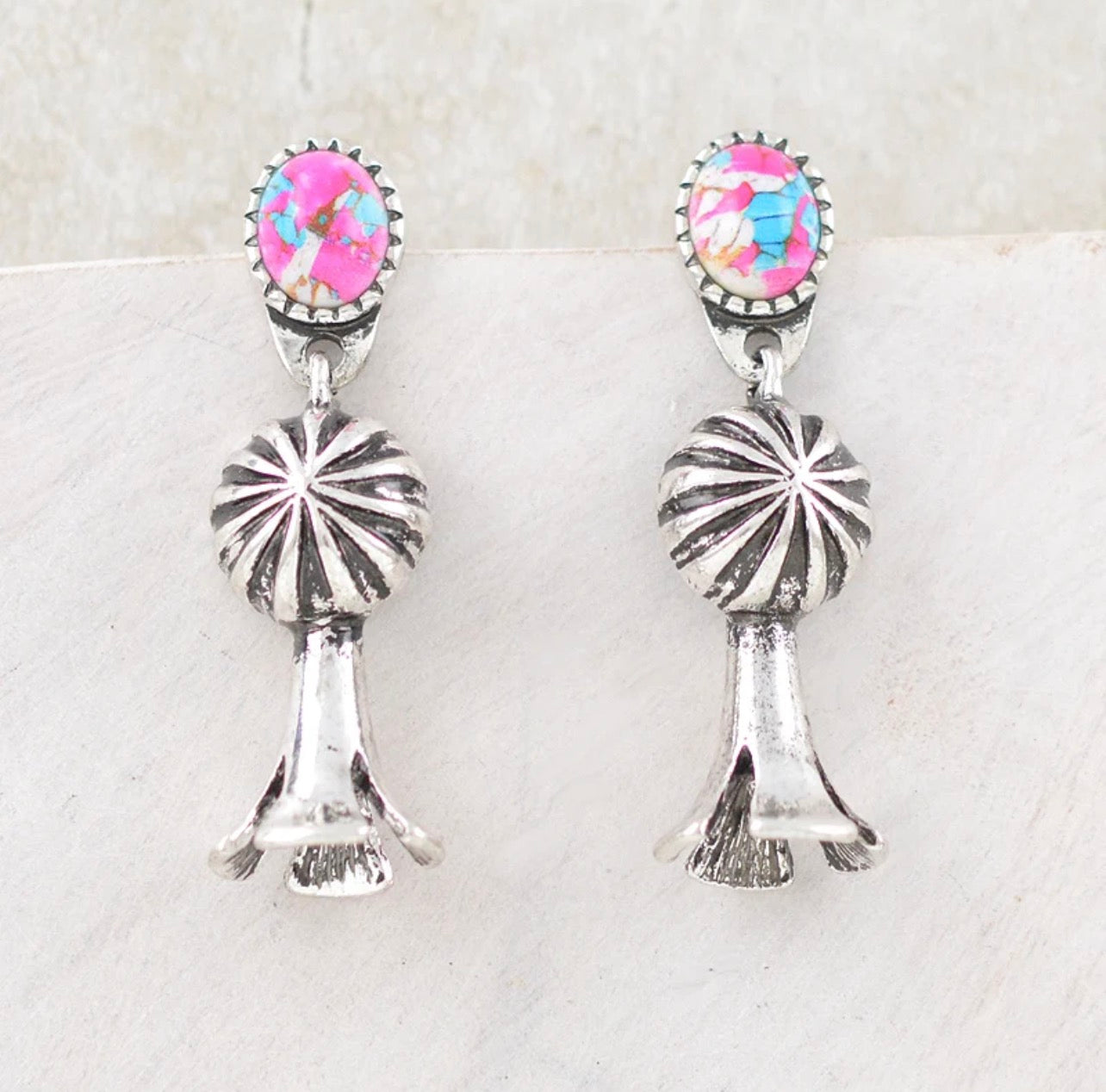 Squash Semi Stone Earrings
