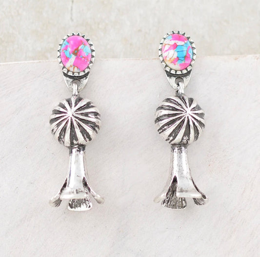 Squash Semi Stone Earrings