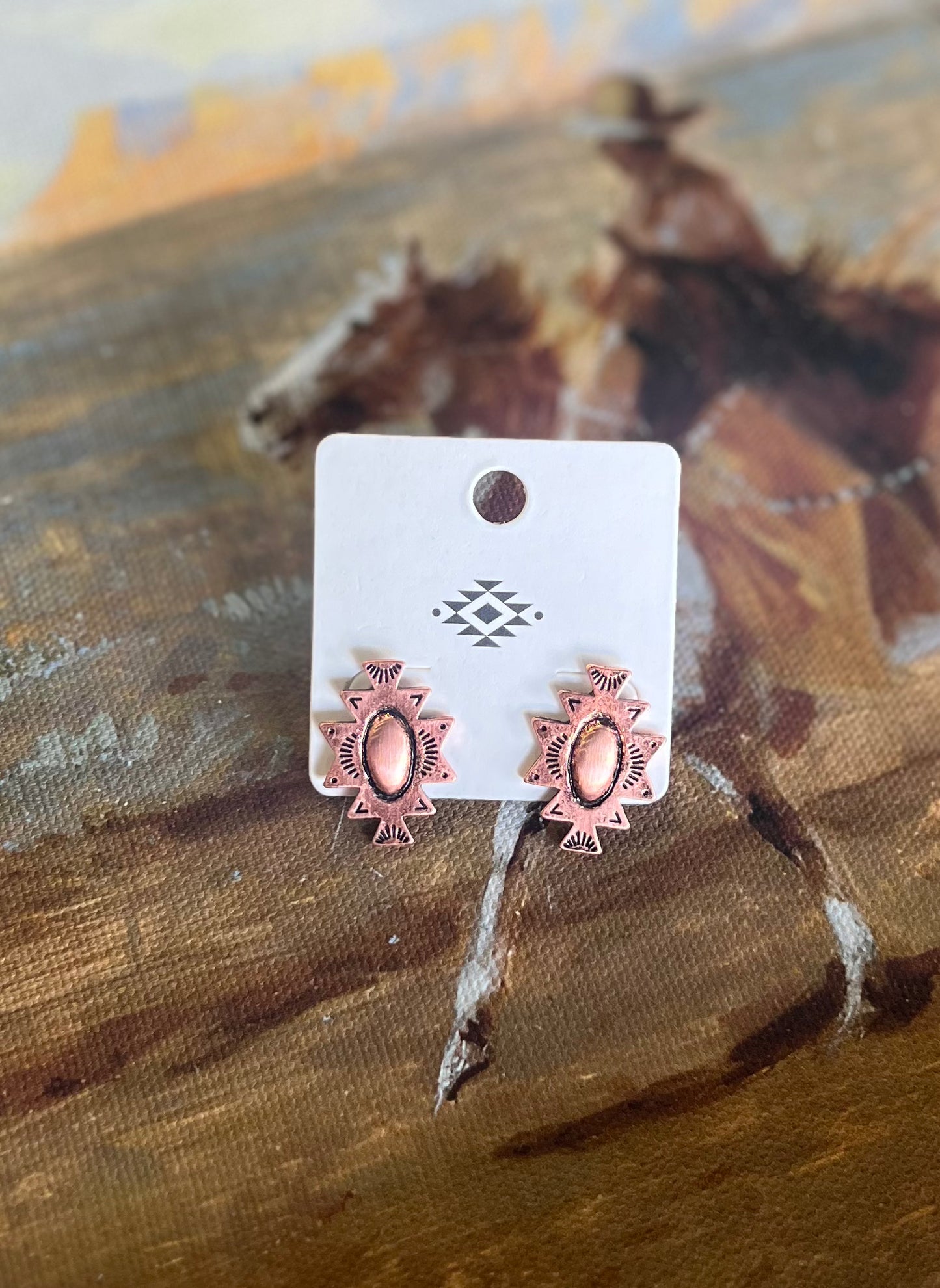 Aztec Concho Earrings