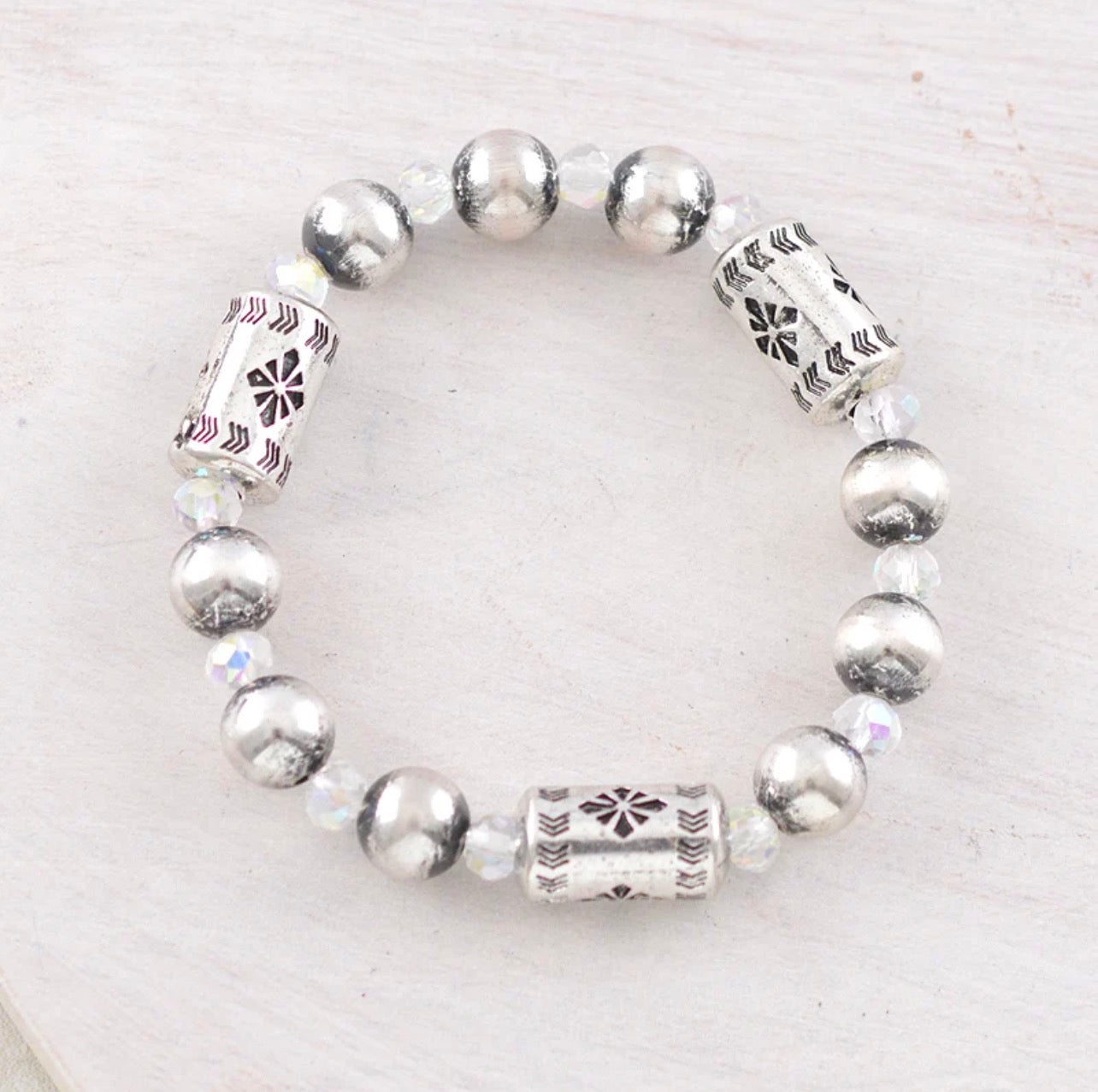 Aztec Barrel Navajo Pearl Bead Bracelet Set