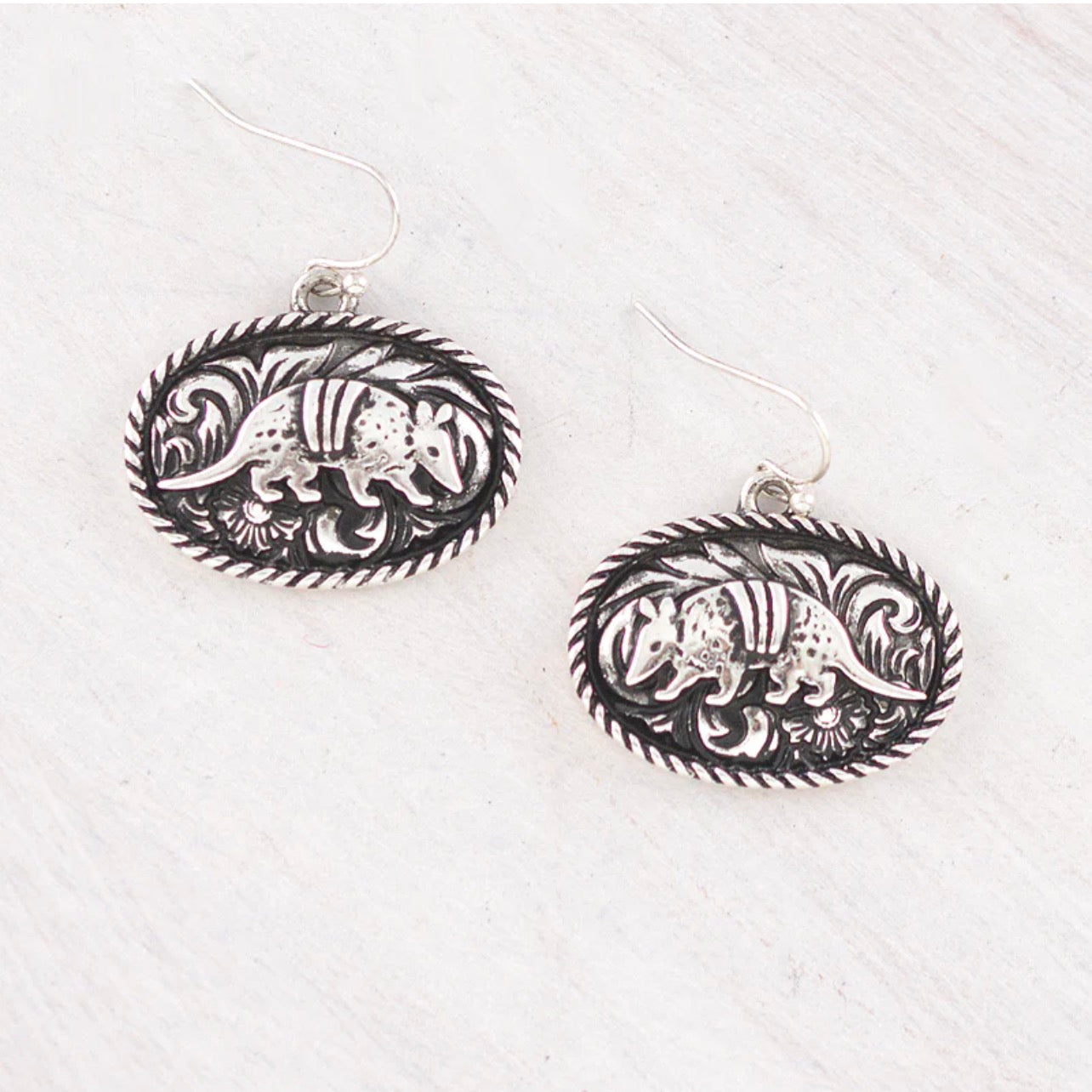 Tooling Armadillo Earrings