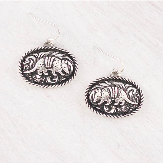 Tooling Armadillo Earrings