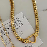 Gold Open Heart Necklace