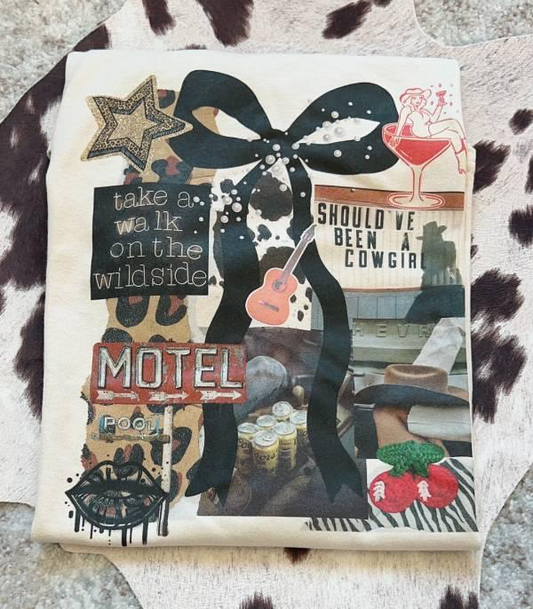 Cowgirl Collage Graphic Tee