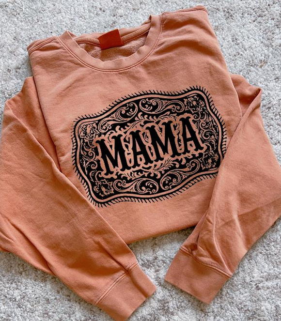 Mama Buckle Comfort Colors Sweatshirt