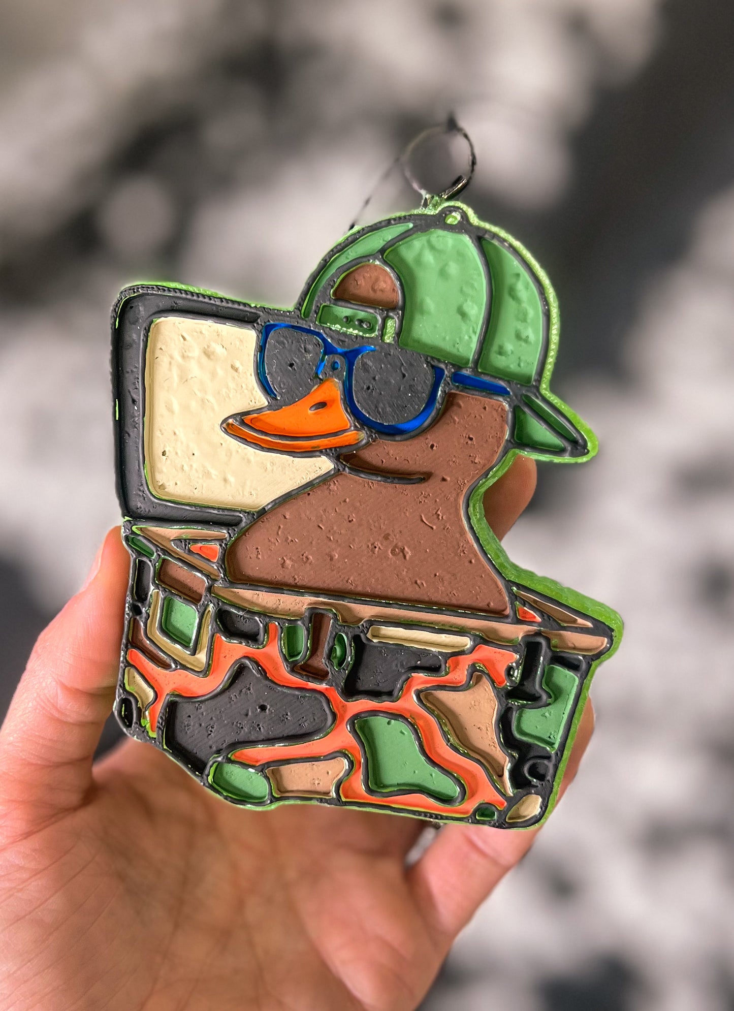 Camo Duck Cooler Freshie-Black Spur