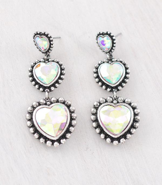 Heart Drop Earrings
