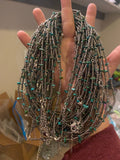 Natural Turquoise Seed Bead Choker