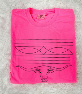 Boot Stitch CC Graphic Tee * Neon Pink