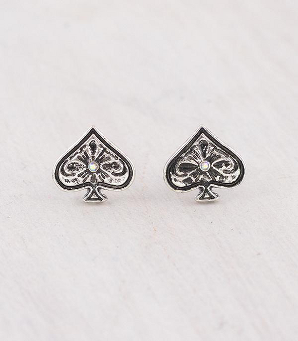 Spade Stud Earrings
