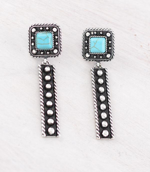 Turquoise Bubble Drop Earrings