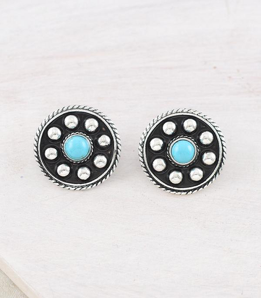 Turquoise Bubble Studs