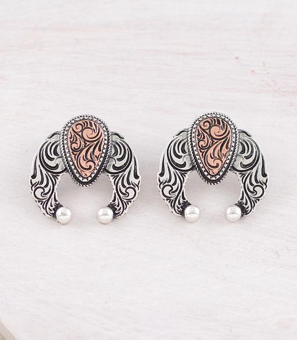 Tooling Squash Blossom Earrings