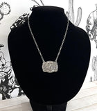 Tooled Buckle Initial Necklace