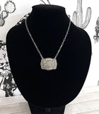 Tooled Buckle Initial Necklace