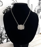 Tooled Buckle Initial Necklace