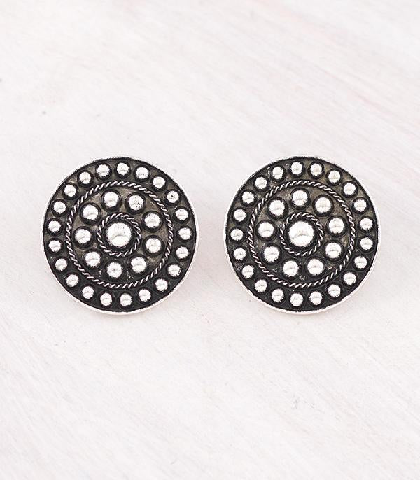 Circle Concho Earrings