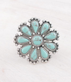 Turquoise Concho Statement Ring