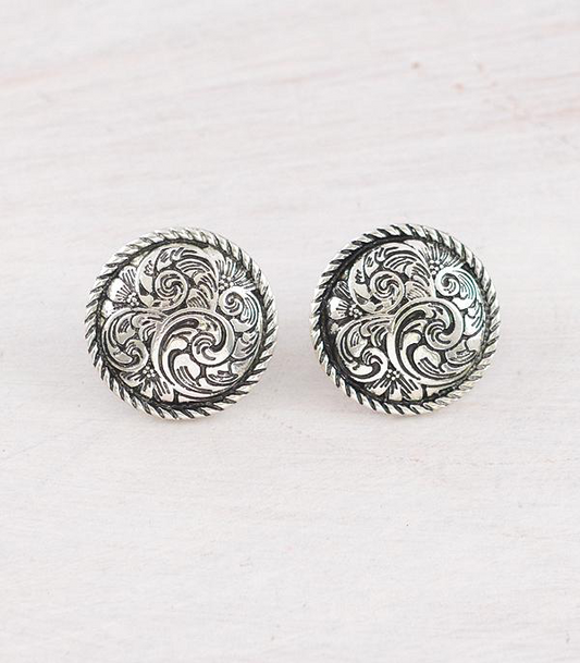 Tooling Concho Earrings