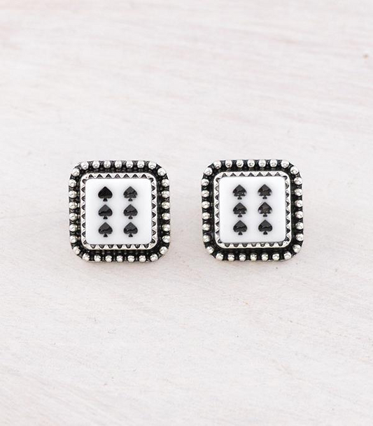 Dice Spade Earrings