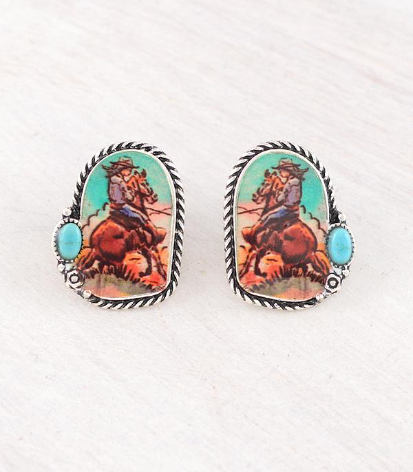 Vintage Cowgirl Concho Earrings
