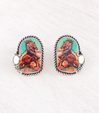 Vintage Cowgirl Concho Earrings