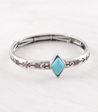 Arrow Turquoise Diamond Stone Bracelet