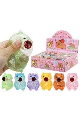 Glittery Capybara Maltose Squishy