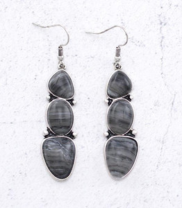 Semi Stone Drop Earrings