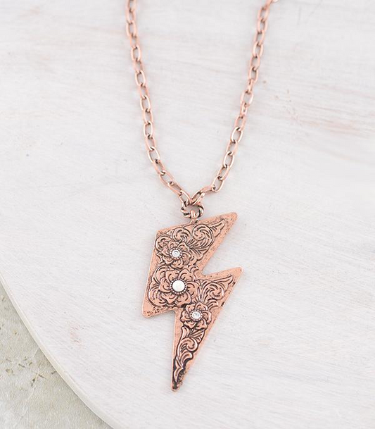 Lightning Bolt Pendant Necklace