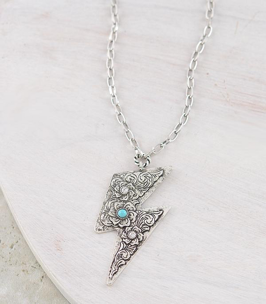 Lightning Bolt Pendant Necklace