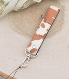 Cowprint Wristlet Keychain