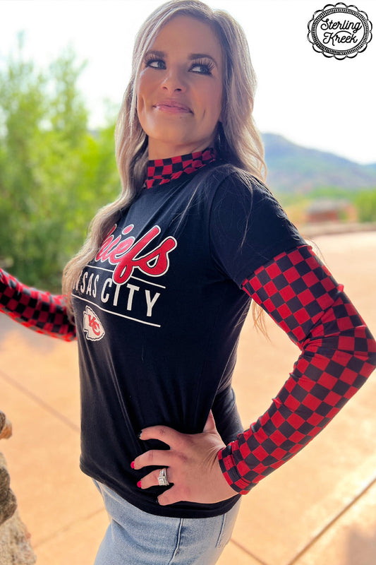 Pep Rally Mesh Top Red/Black