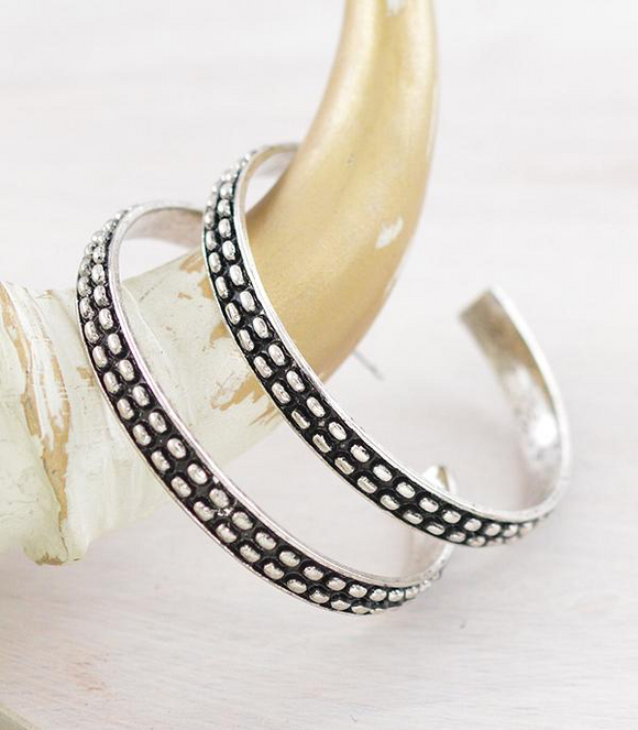 Bubble Textured Hoop Earrings