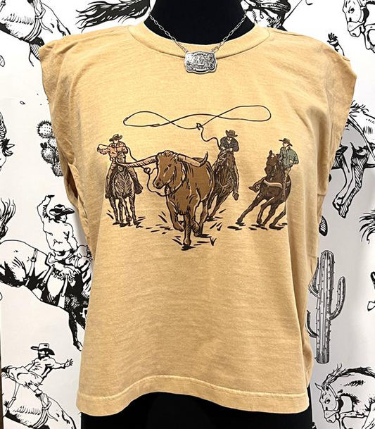 Cowboy Lasso Muscle Tank