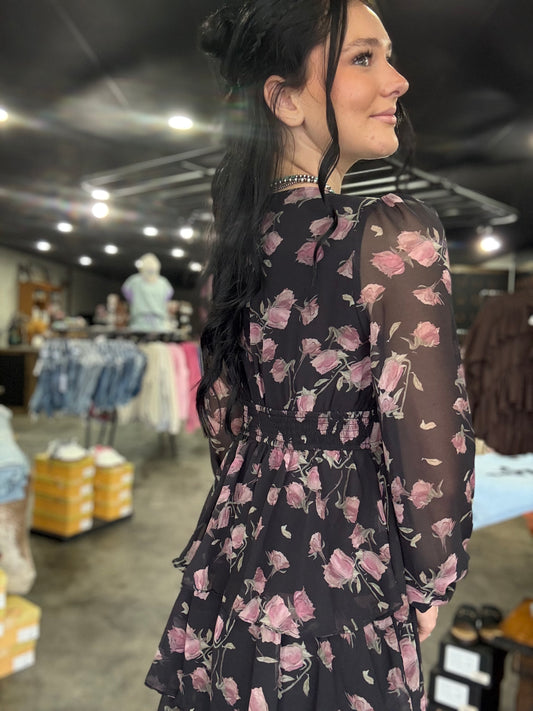 The Midnight Rose Dress