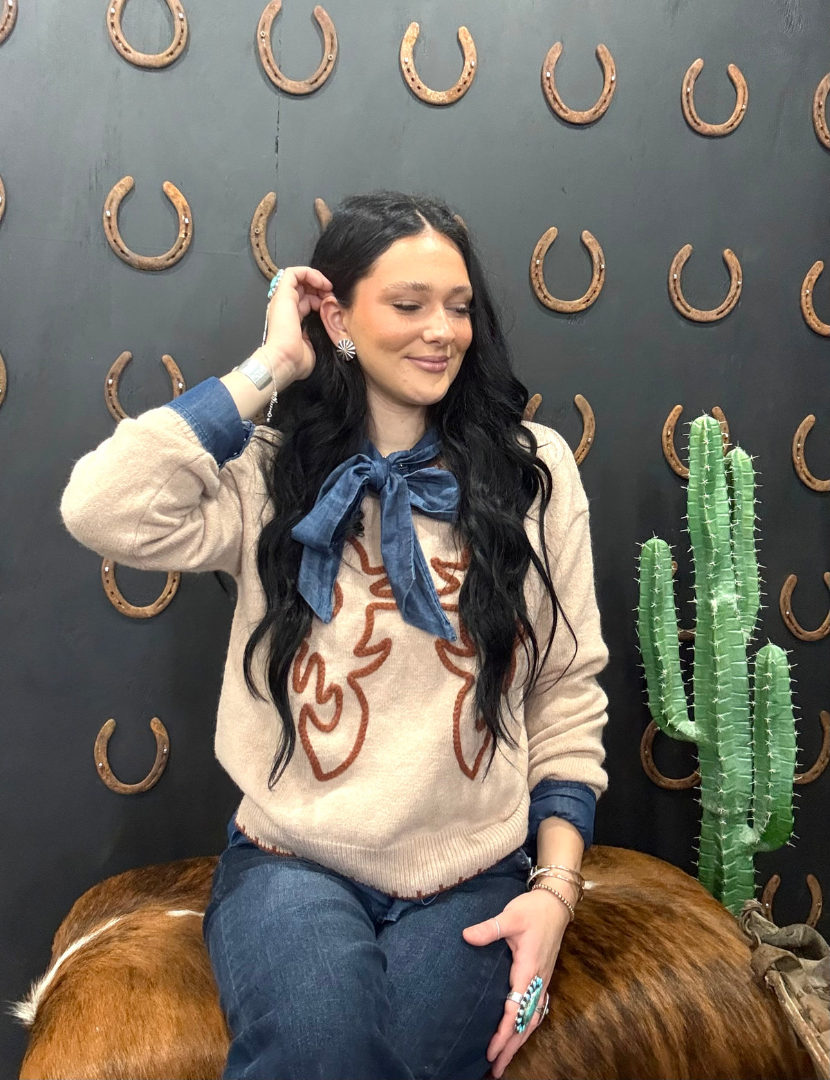 Knit Boot Stitch Sweater