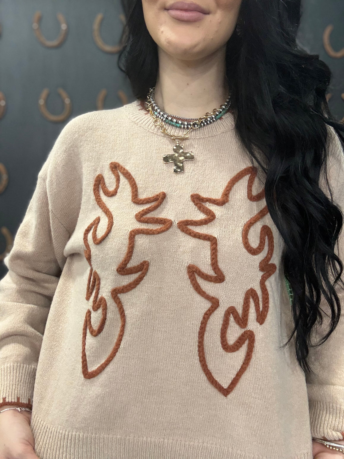 Knit Boot Stitch Sweater