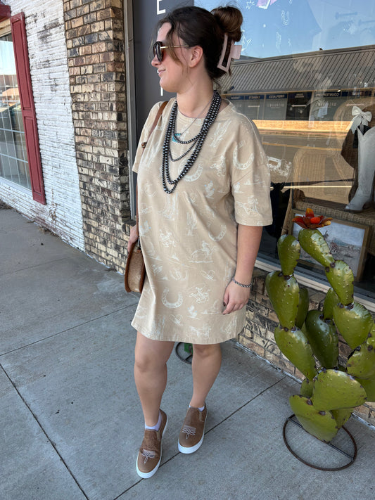 The Izzy T-Shirt Dress *Taupe