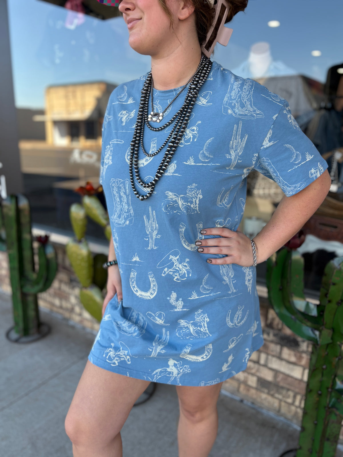 The Izzy T-Shirt Dress *Blue
