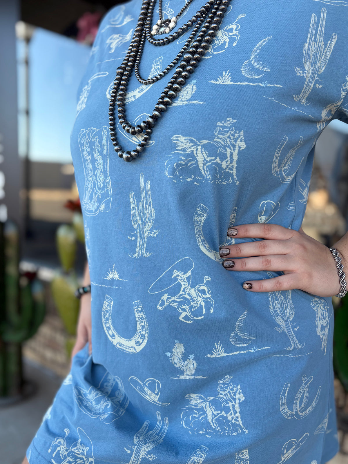 The Izzy T-Shirt Dress *Blue