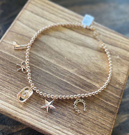 Gold Western Charm Necklace