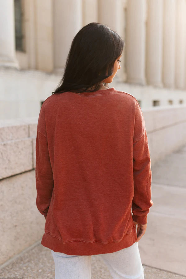 Horseshoe Denim Pocket Sweatshirt