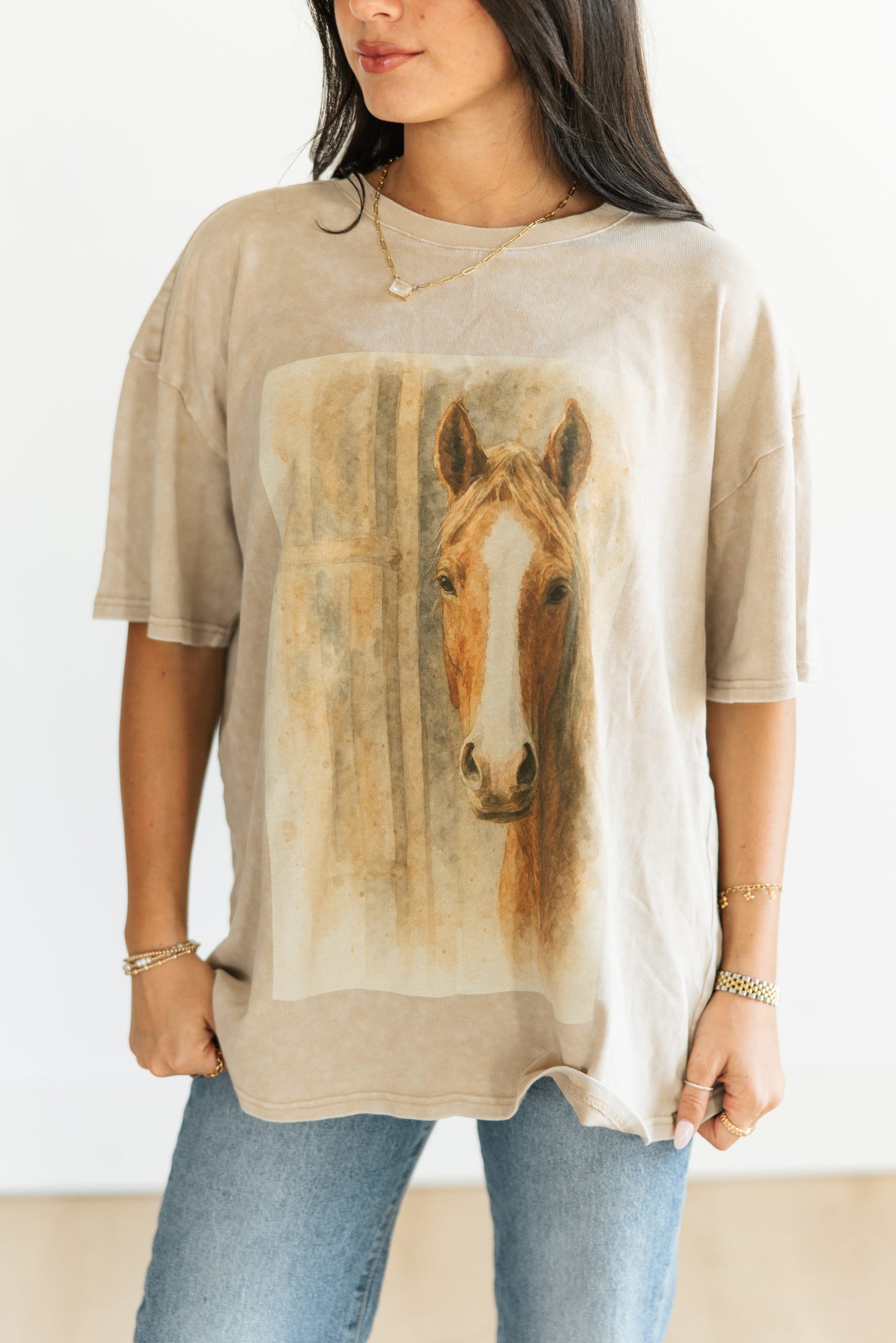Horse Oversized Graphic Tee