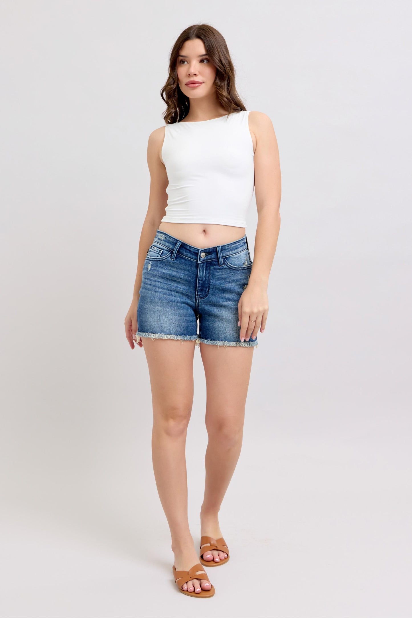 Judy Blue High Waist V-Front Shorts